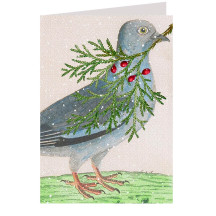 Christmas Pigeon Christmas Card ~ England